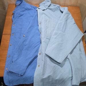 Ridgecut Toughwear Men's Casual Button Down Shirts Bundle - Blue and Light Blue